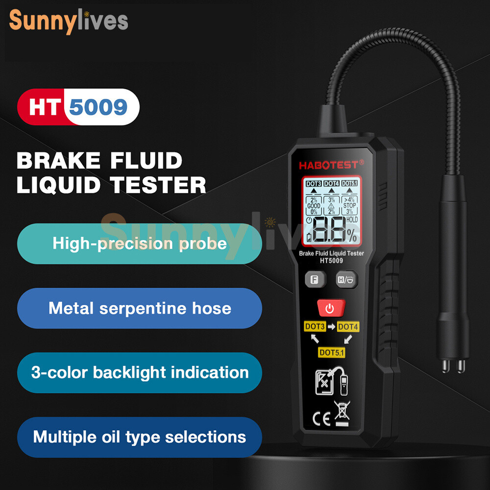 LCD Car Brake Fluid Tester High Precision Oil Detector Analyzer DOT3 DOT4 DOT5.1