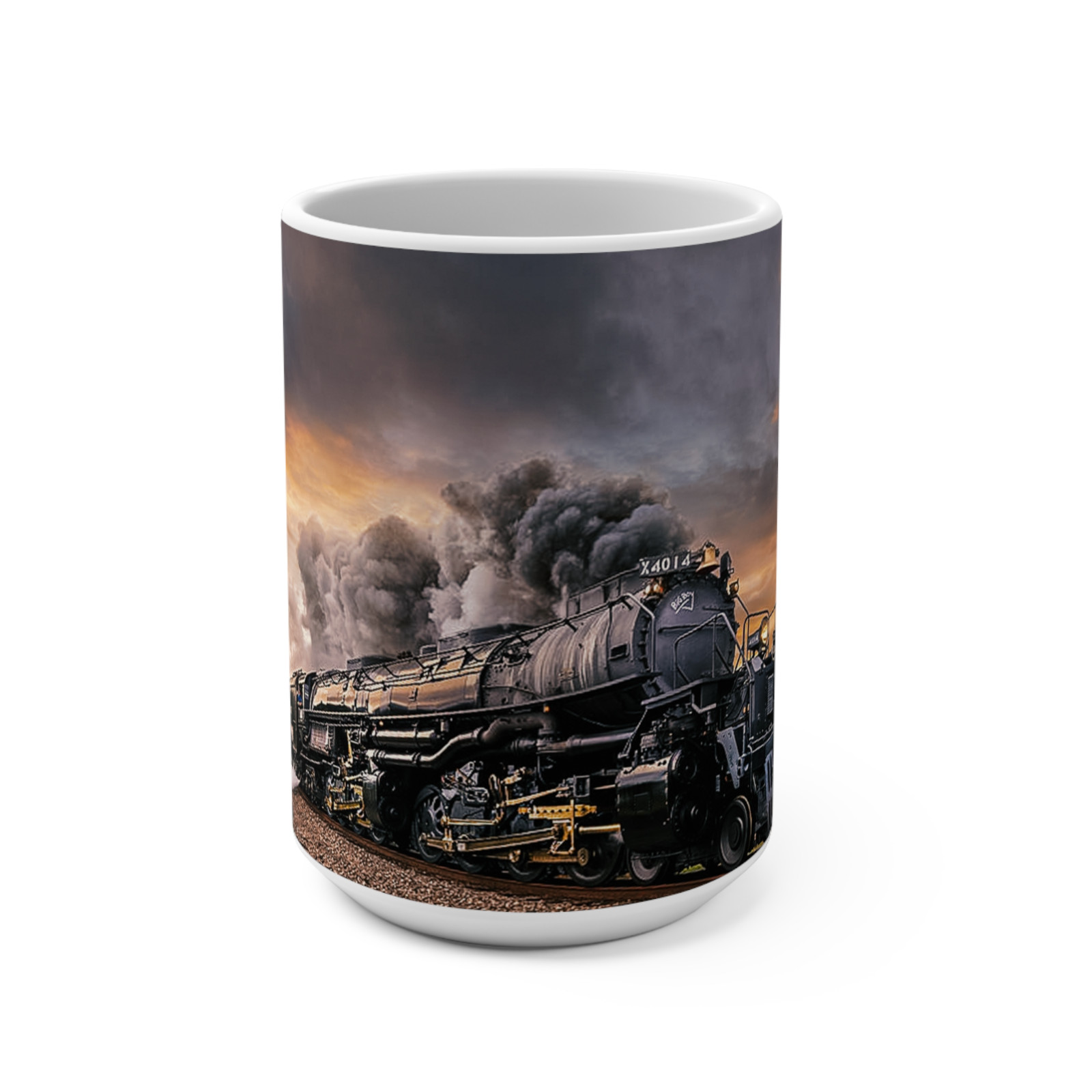 Union Pacific Big Boy Steam Locomotive No. 4014 Morning Steam Coffee Mug Cup 15