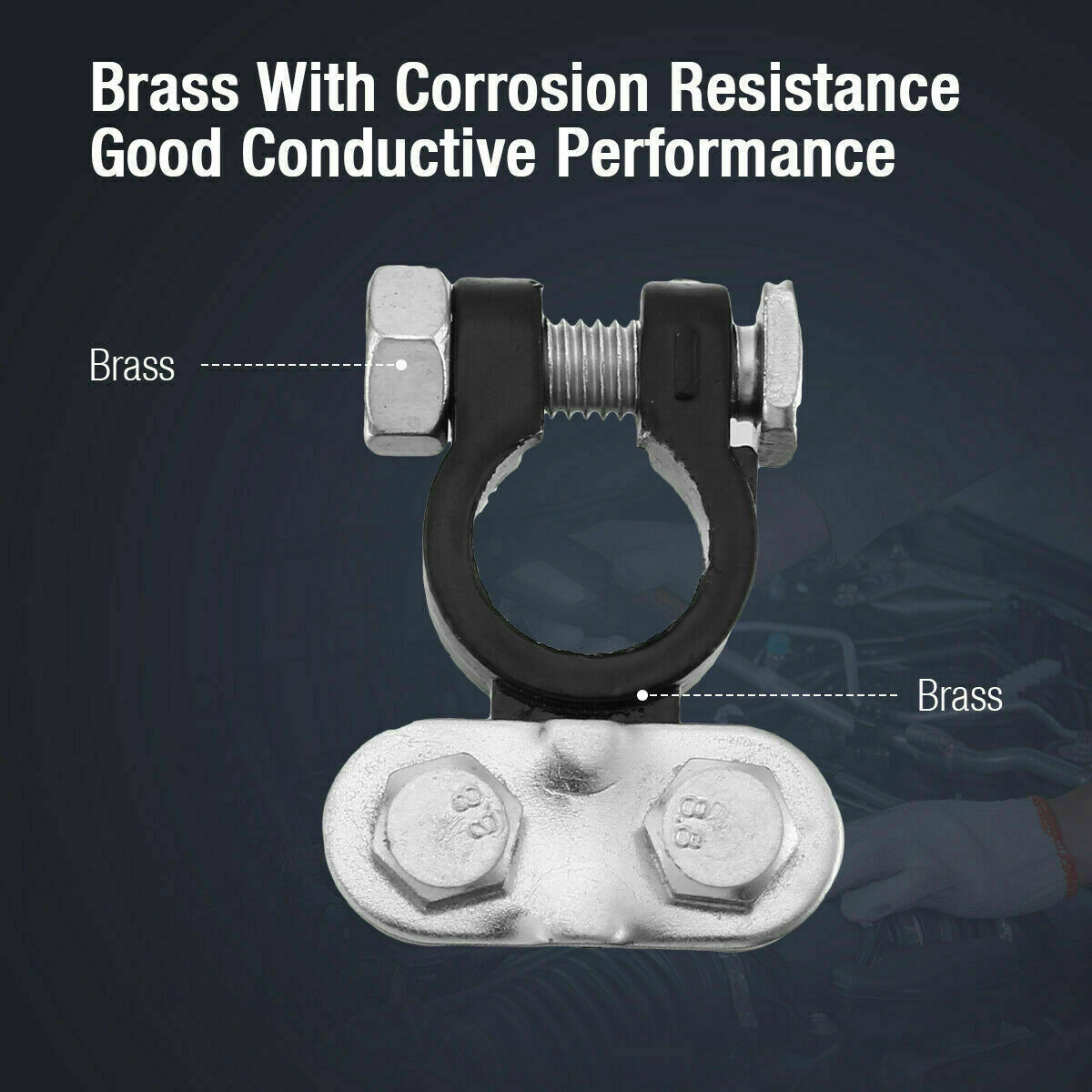 Car Battery Terminal Clamp Connectors Positive Negative Release Disconnect 2PCS