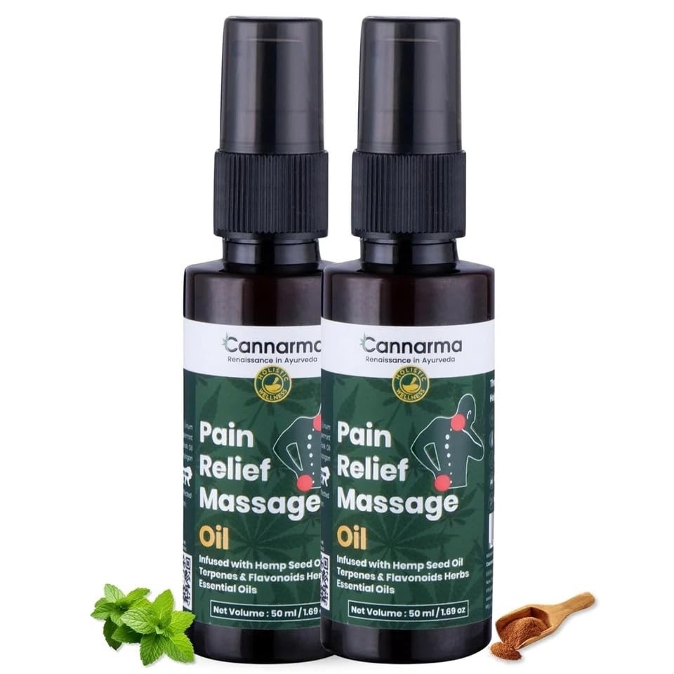 2X CANNARMA Hemp Pain Relief Oil 50ml – Instant Relief Joint & Muscle Pain