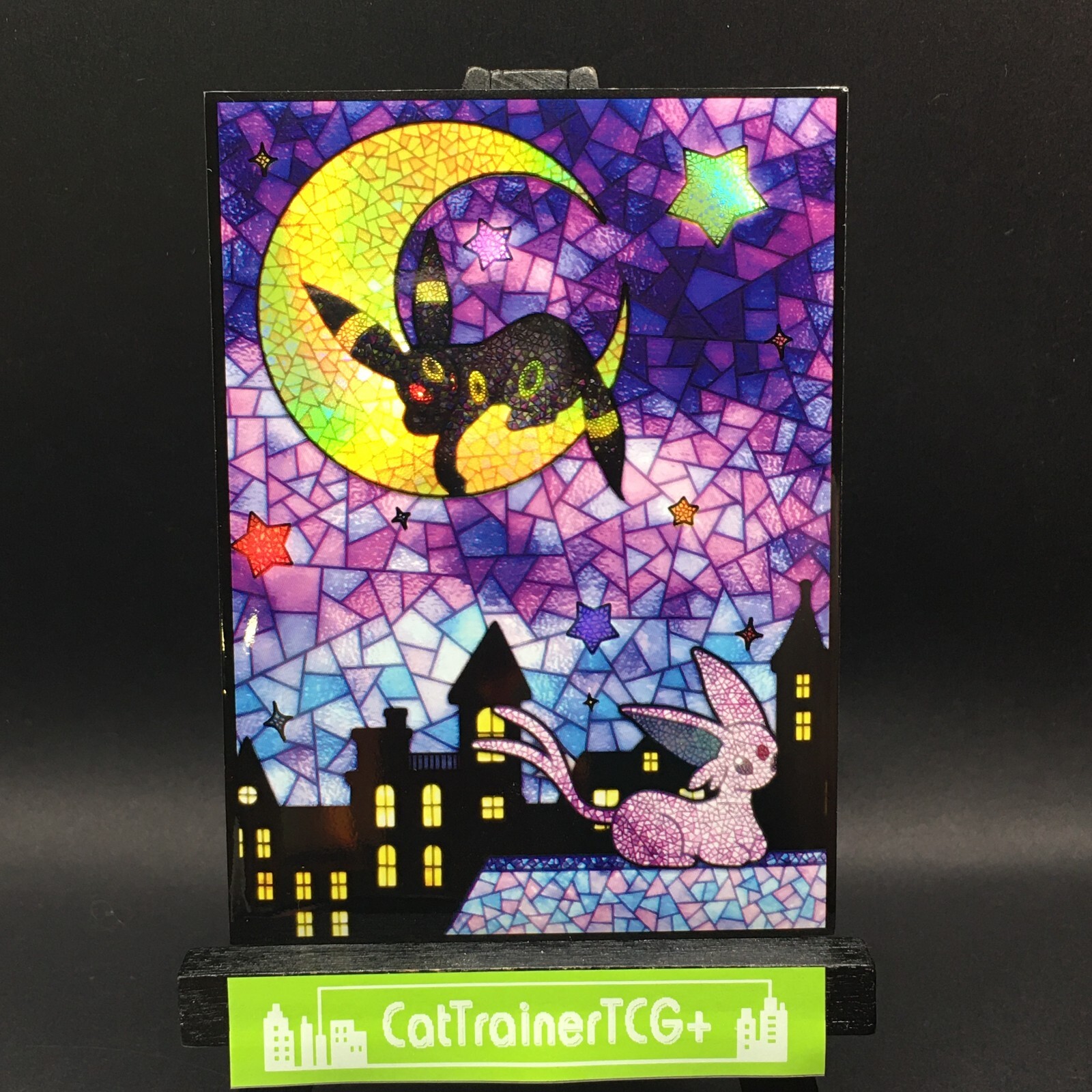 x1 Espeon & Umbreon Sleeve Stained Glass Pokemon Center Japan New Comiket