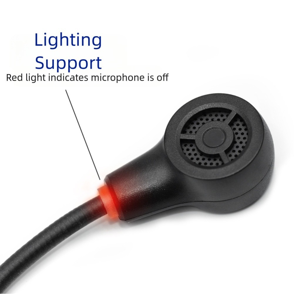 Compact Wireless Microphone with Light for Cloud for Alpha Headset Black ABS