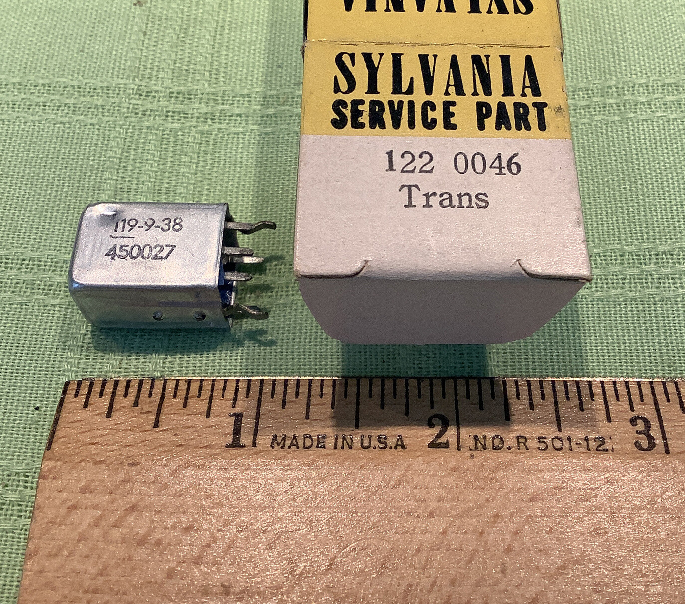 Sylvania By Automatic Transistor IF Transf. 122-0046  119-9-38  450027