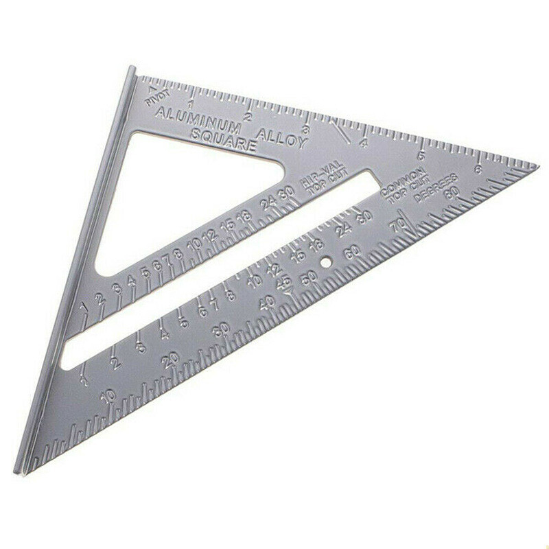 Metal Imperial Angle Protractor Speed Square Triangle Ruler Measuring Tool