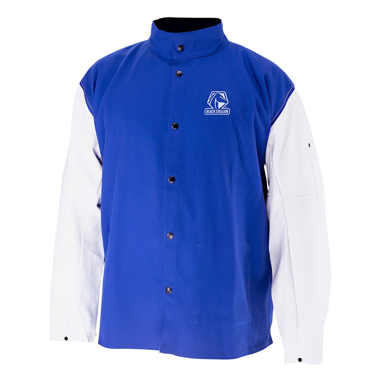 Black Stallion JH3010-RB Grain Goatskin & FR Cotton Hybrid Welding Jacket, Large