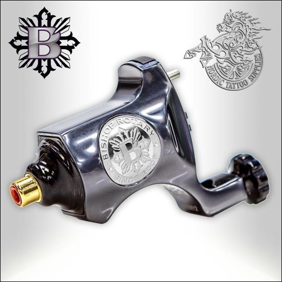 Bishop Rotary Model Rotary Tattoo Machine, Silver, Lightweight Design
