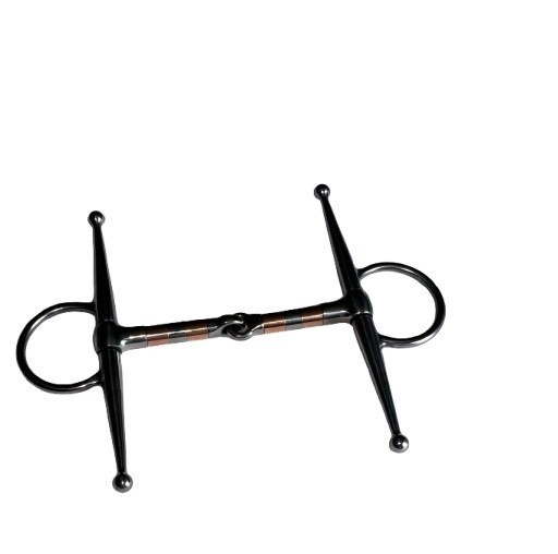 Horse Bit New Full Cheek Snaffle 5" Jointed Mouthpiece Copper Inlay 2" Rings
