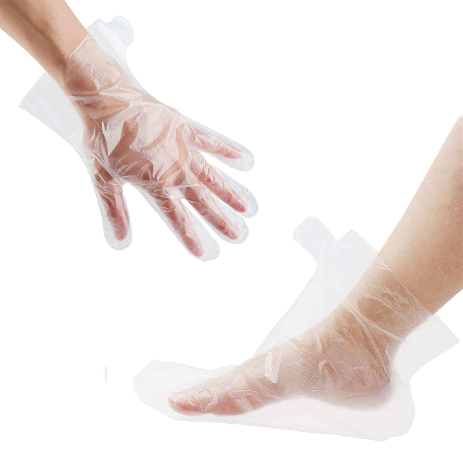 200 Counts Paraffin Wax Bath Liners for Hand & Foot, 100pcs Booties & Gloves