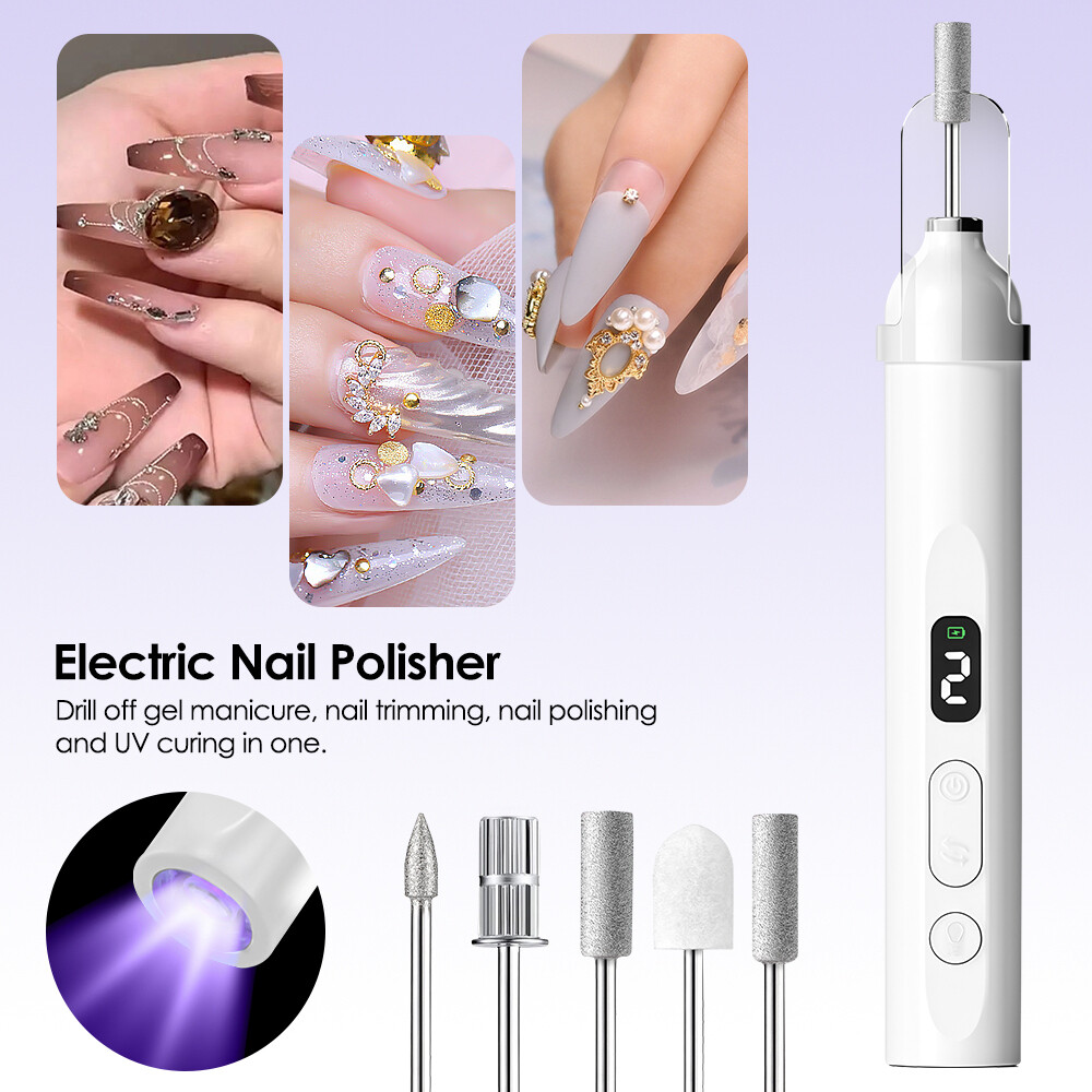 2in1 Cordless Toe Nail Grinder Set For Thick Toenails Self Manicure And Pedicure