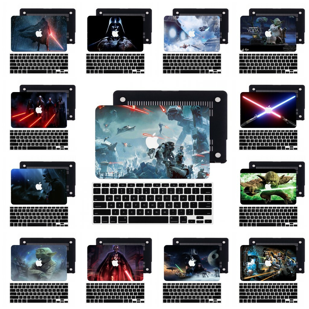 2in1 Star Wars Laptop Rubberized Hard Cut Out Case Cover For Macbook Pro Air 13"
