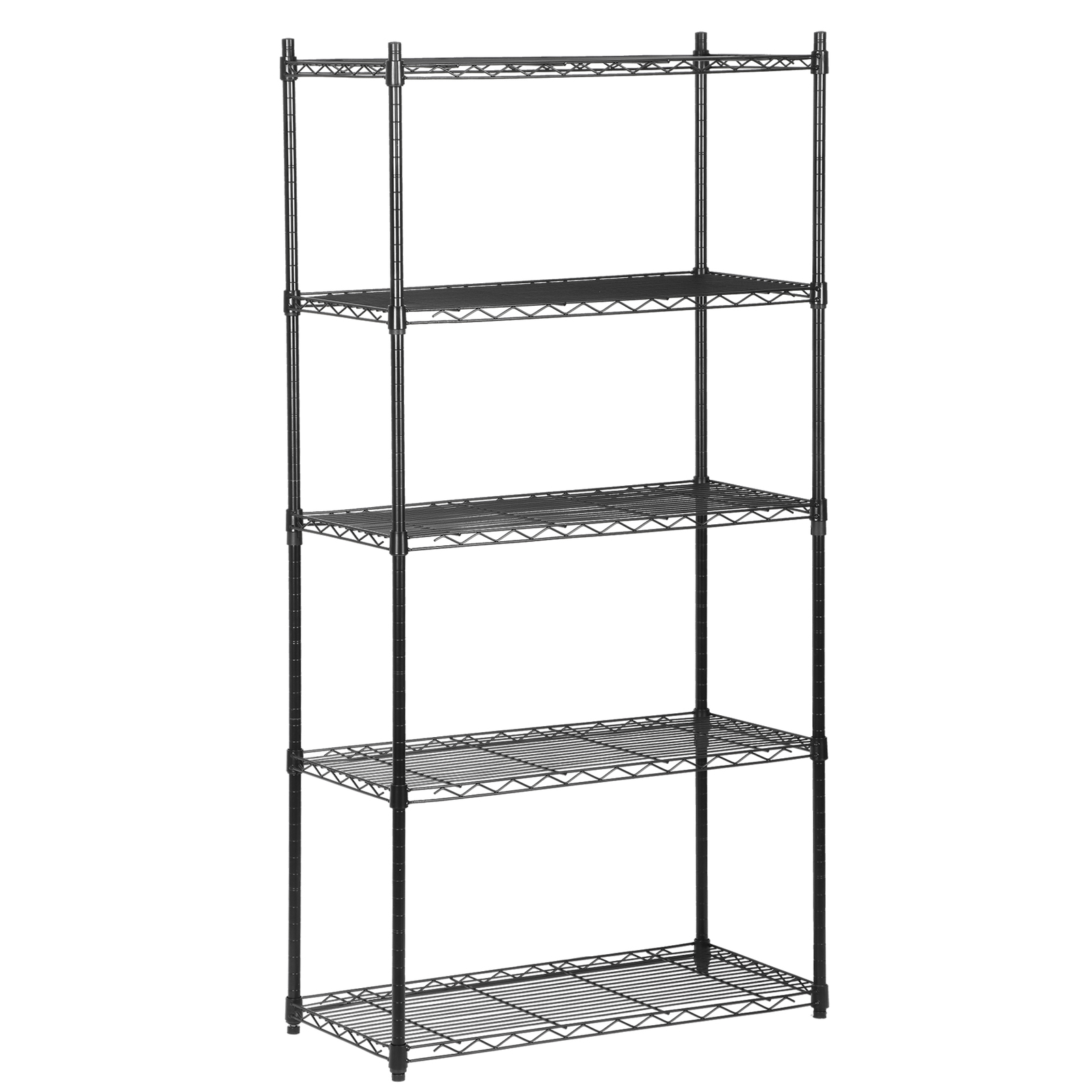 5 Tiers Wire Shelving Unit Rack Large Space Adjustable Storage Shelves Kitchen