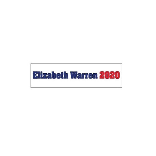 Elizabeth Warren 2020 For President Inch Bumper Sticker