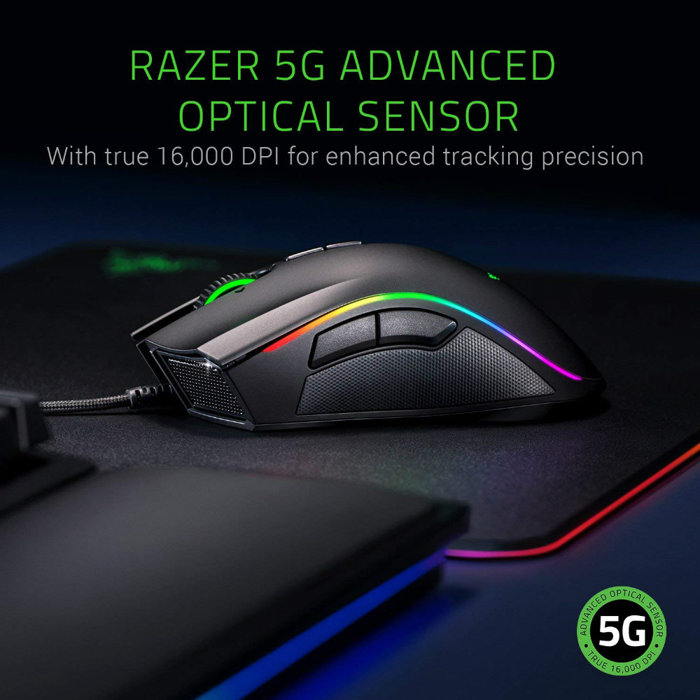 Razer Mamba Elite Gaming Mouse 5G True 16,000 DPI Optical Sensor