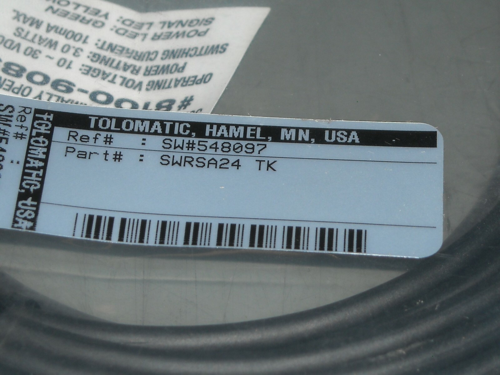 SWRSA24TK Cable Assembly, Tolomatic 81009080, New