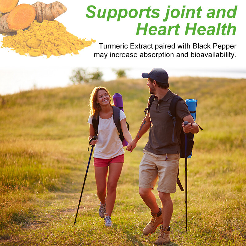 ORGANIC Turmeric Curcumin, Ginger and Black Pepper 120 Capsules - High Potency