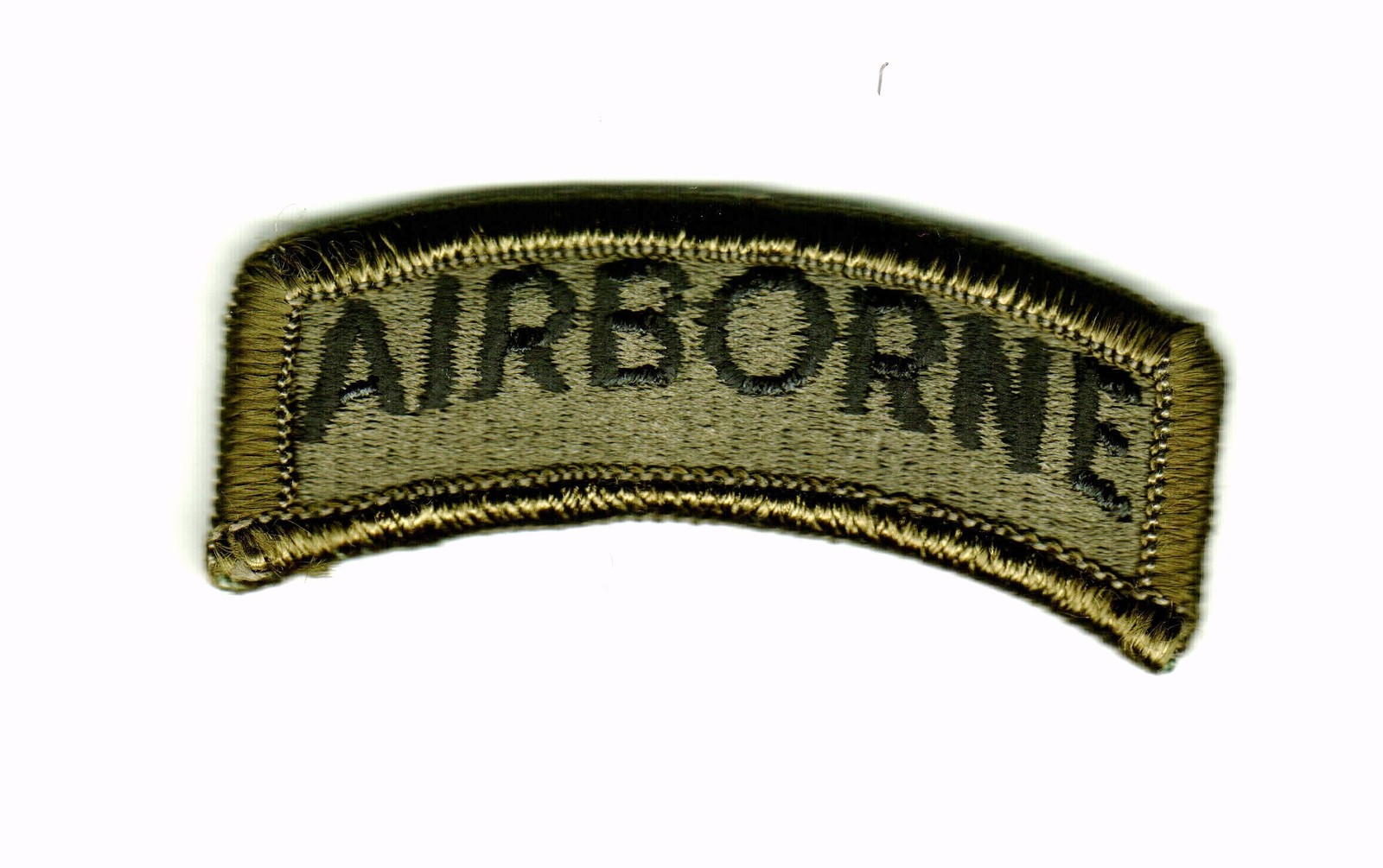AIRBORNE TAB SUBDUED  - BLACK ON OLIVE SEEM TO BE NEW