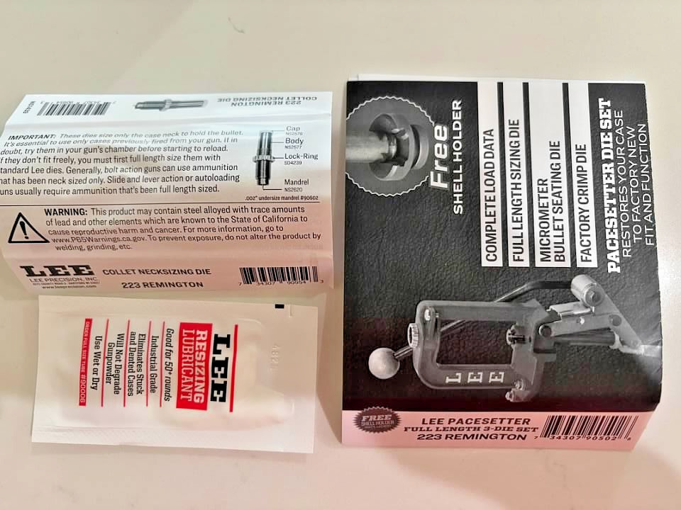 LEE 90694 223 Remington Micrometer Ultimate 4-Die Set ( Please Read Description)