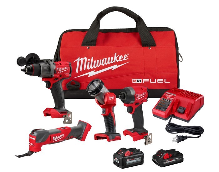 Milwaukee 3698-24MT M18 FUEL 18V 4 Tool Cordless Combo Kit