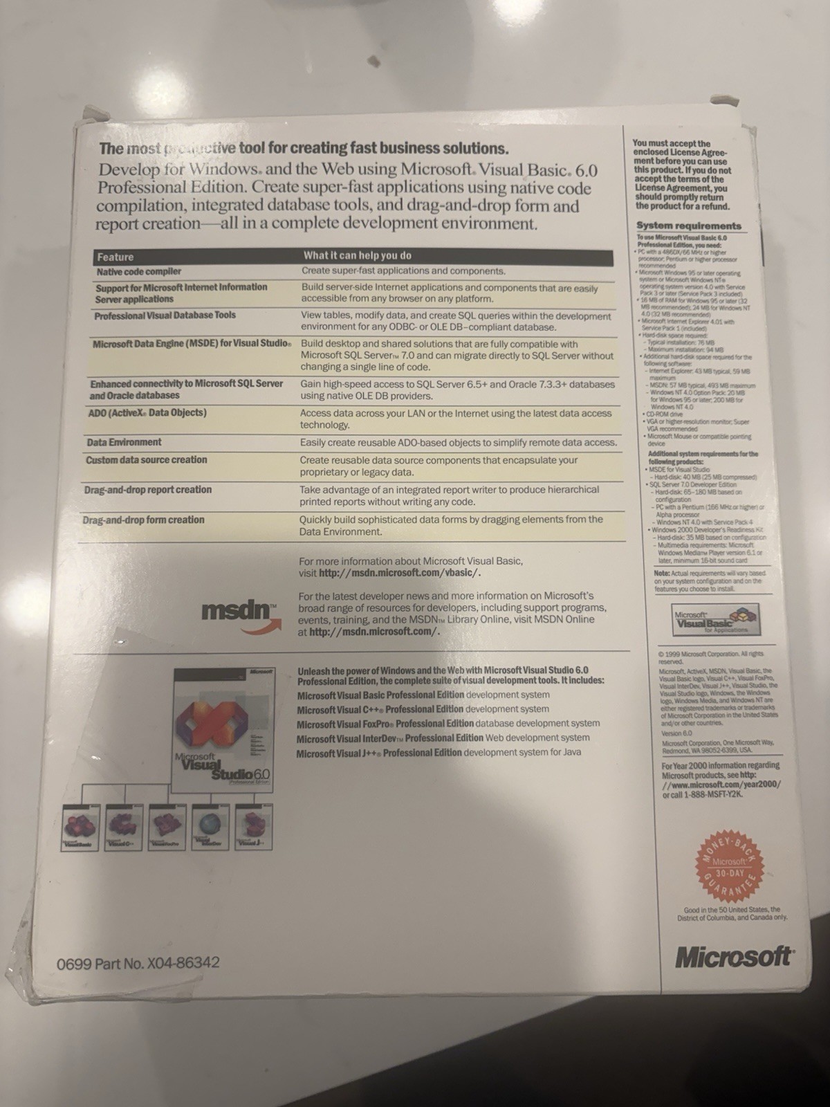 Microsoft Visual Basic 6.0 Professional 6 Upgrade