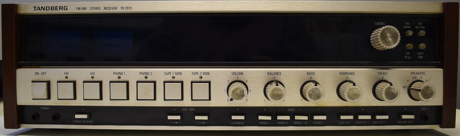 Vintage Tandberg FM/AM Stereo Receiver TR-2075 W/ Manual