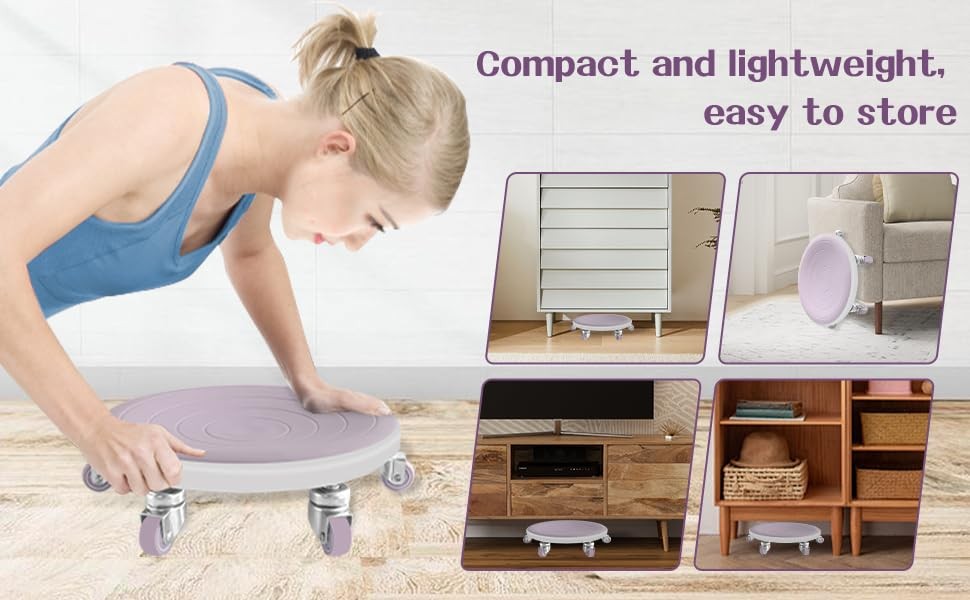 New 6 Caster Ab Roller, Exercise Equipment with Knee Pads, Roller Wheel for Core