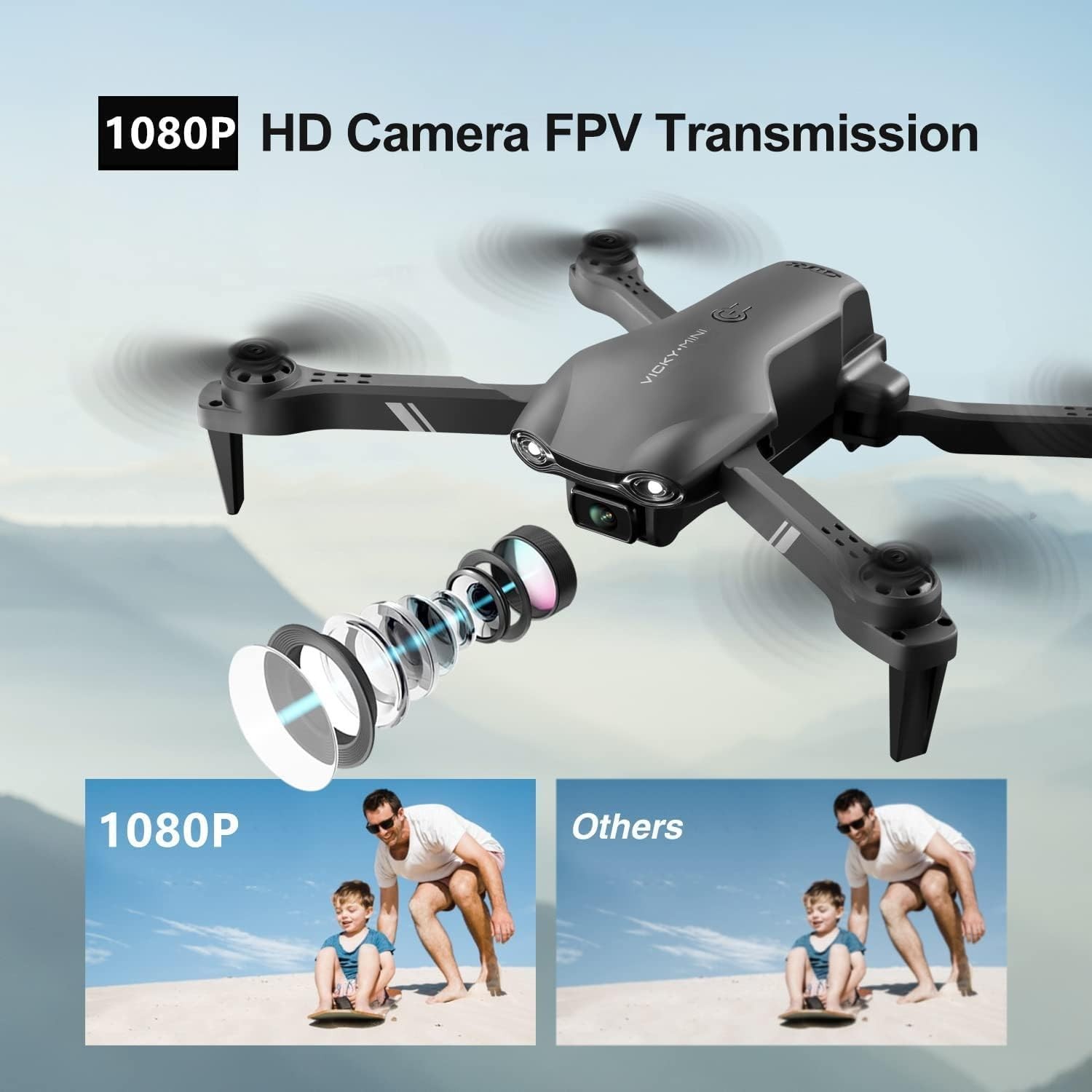 2026 RC Drone 4K Camera WiFi FPV Foldable Rc Quadcopter for beginner Boys Gift