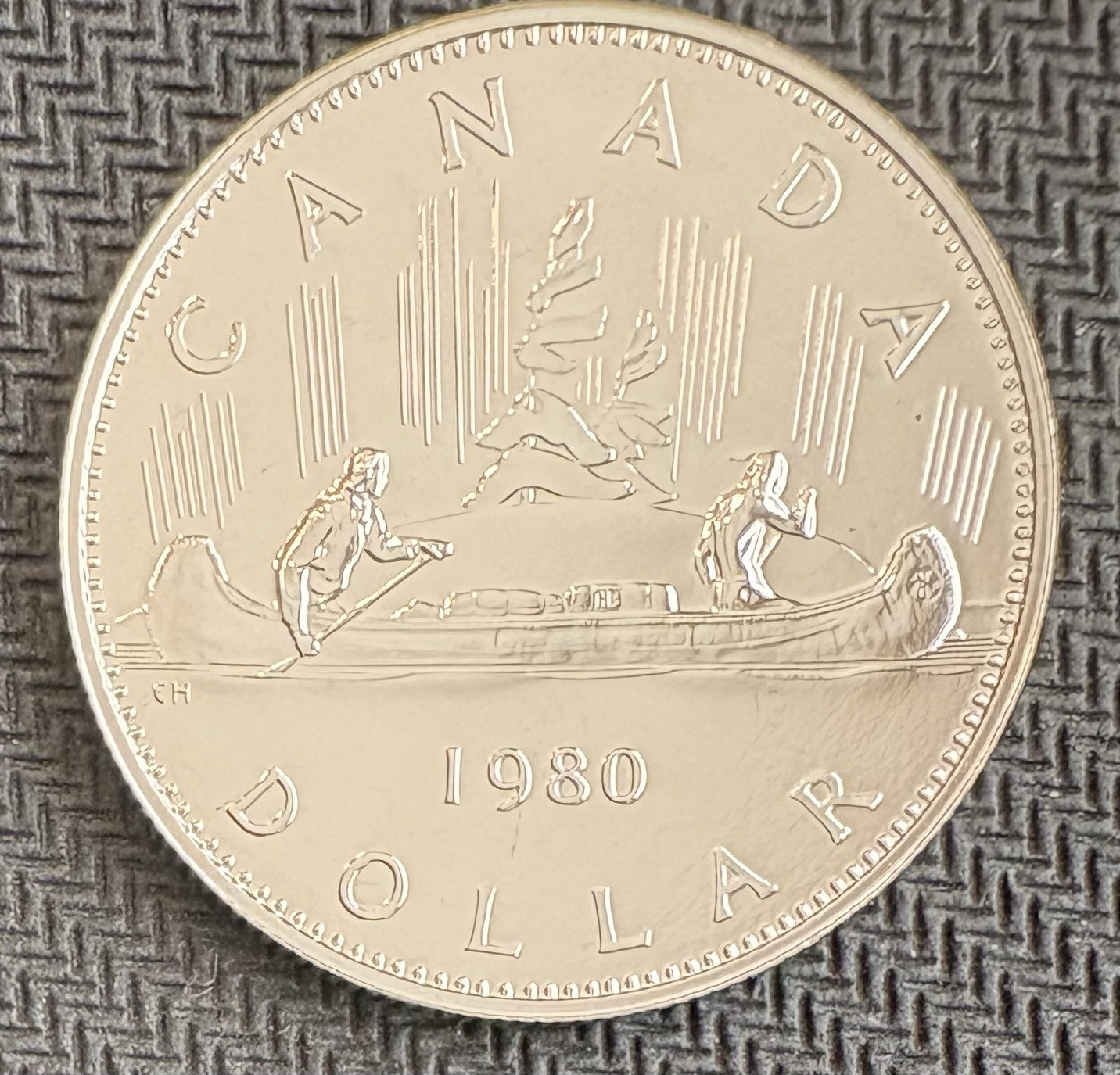 1980 Canadian $1 Dollar Indian & Voyaguer Uncirculated Proof Like from Mint Set