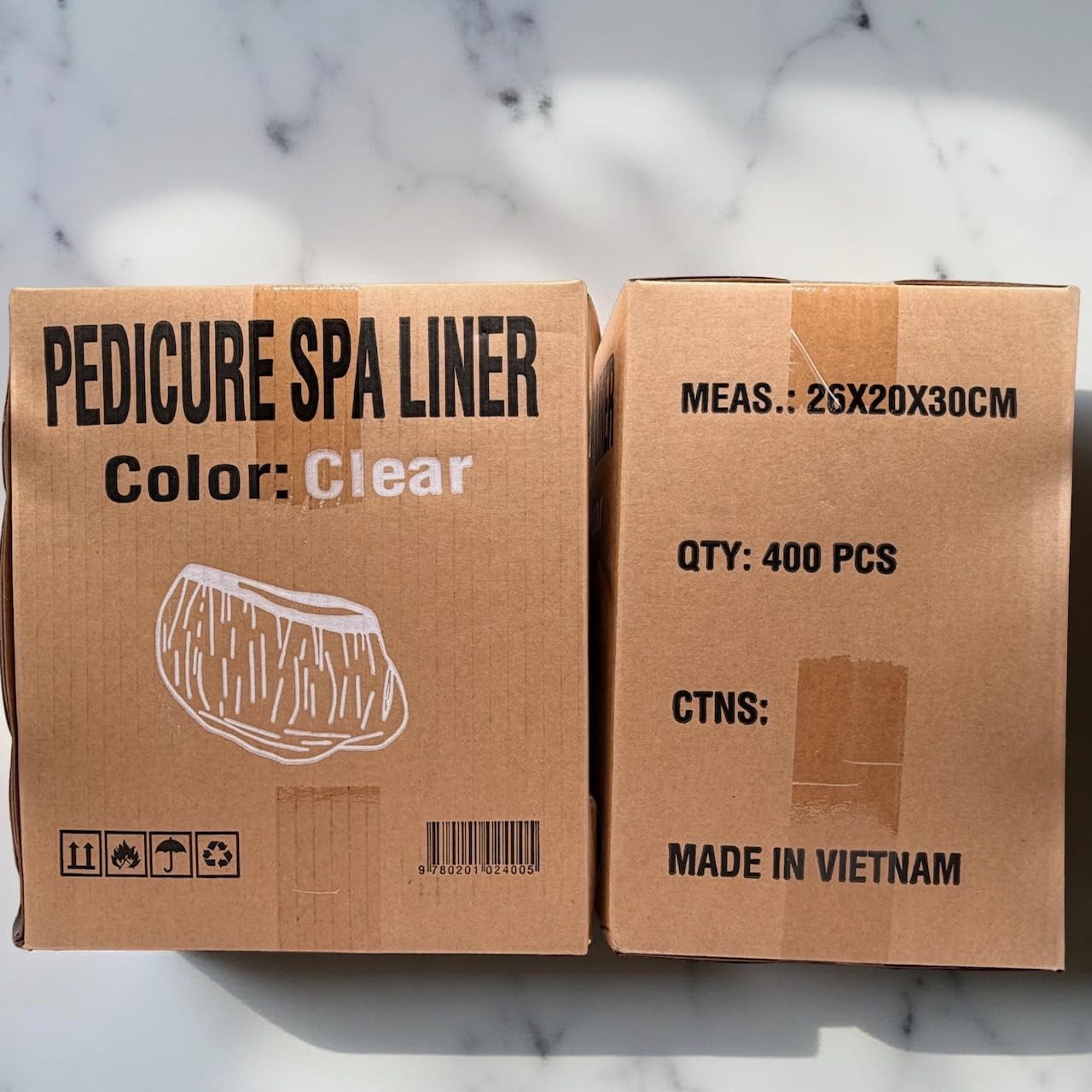 Disposable spa Pedicure Liner (Clear 400 pcs) 1200mm x 1200mm, clear 400 pcs