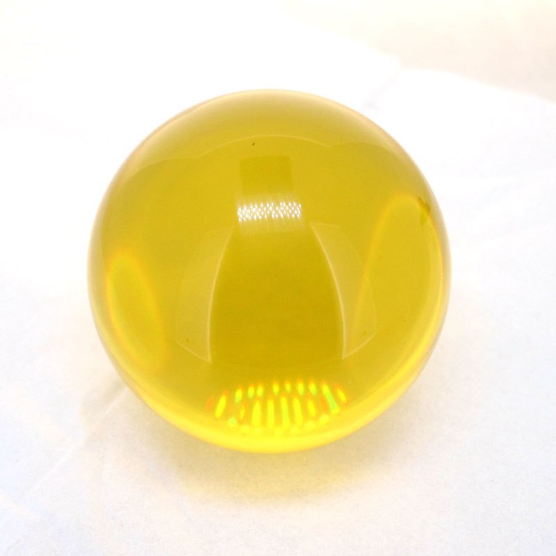 Clear UV Translucent Yellow Acrylic contact Juggling ball 50mm + Protect Pouch