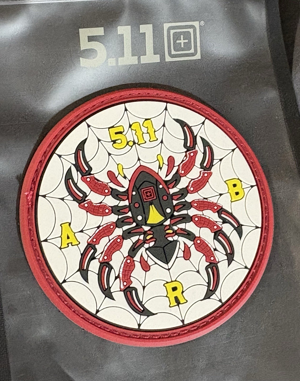 5.11 TACTICAL ~“ BLADED SPIDER ” CRIMSON MORALE PATCH ~ AWESOME!!!