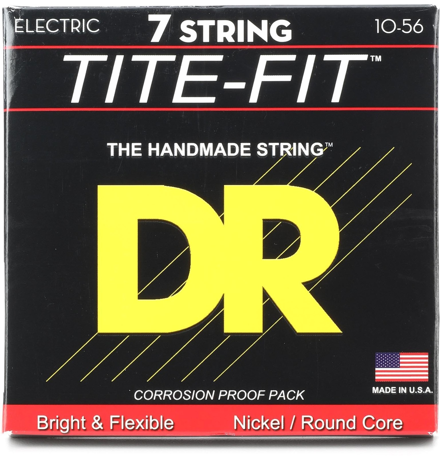 DR Strings Tite Fit Electric Round Core 7 String 10-56 Medium (10-56) 7-String