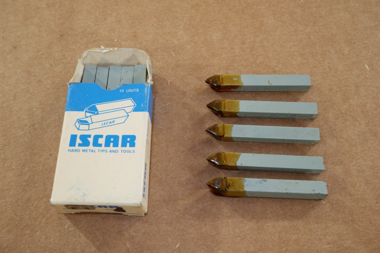 Carbide Tool Bit, 1/4 sq, E4, Grade IC2 - ISCAR - Box of 10 - FreeShip