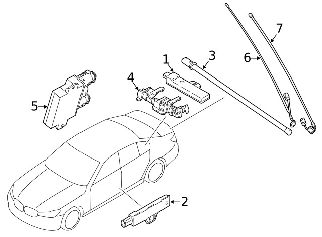 Genuine BMW Mount Bracket 65-20-8-786-563