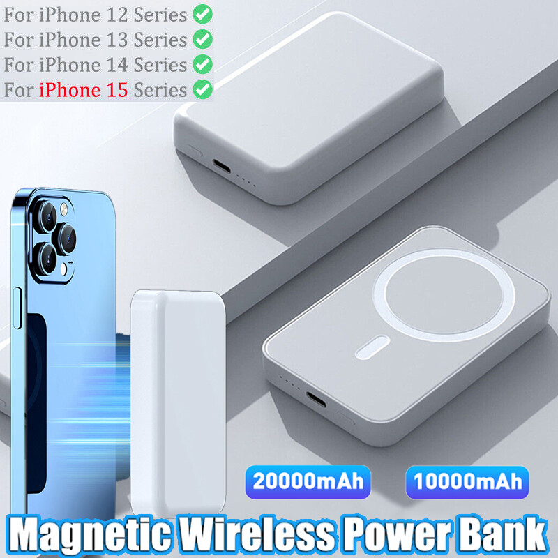 Magnetic Wireless Power Bank 20000mAh MagSafe Backup Portable Charger For iphone