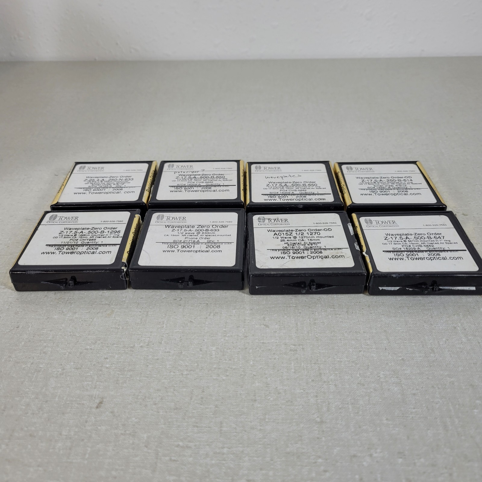 Tower Optical Corporation TOC Optical Storage Boxes Lot - Boxes Only