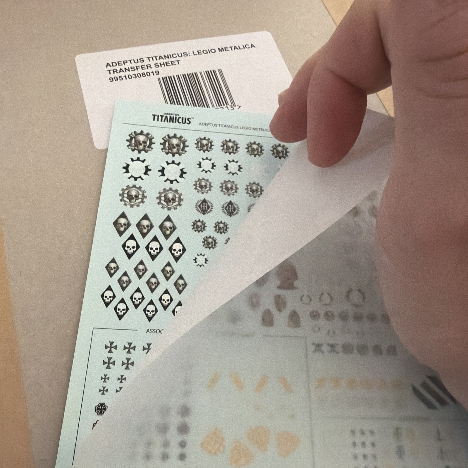 Warhammer EPIC 30K (8mm)- Legio Metalica Titan Decal Sheet - #2 OOP