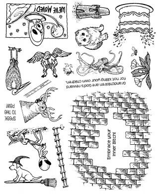 Unmounted Rubber Stamp Plate, Unmounted/Uncut Pink Rubber Stamps