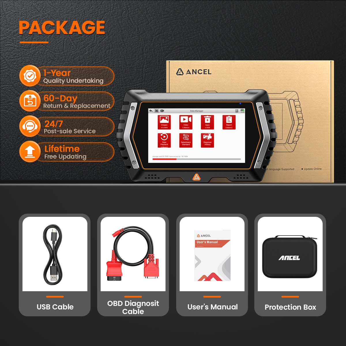 Free Update Lifetime OBD2 Scanner DiagnosticScan Tool Bidirectional Full System