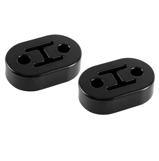 Rubber Exhaust Hanger, Muffler Exhaust System, Heavy Insulator 2PCS-Black