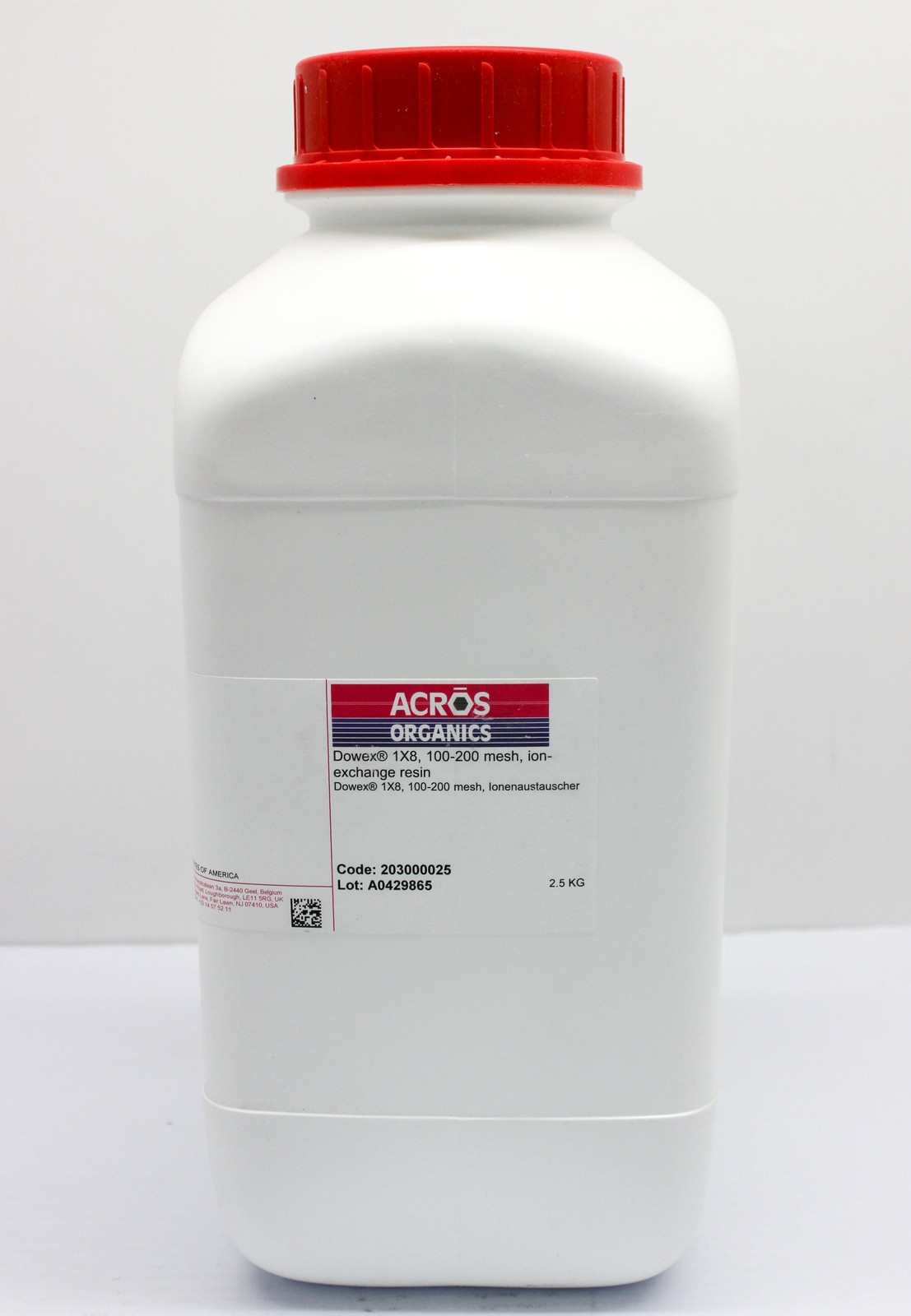 Acros Organics Dowex 1X8 Ion-Exchange Resin 2.5Kg for Lab Separatio (3320085902)