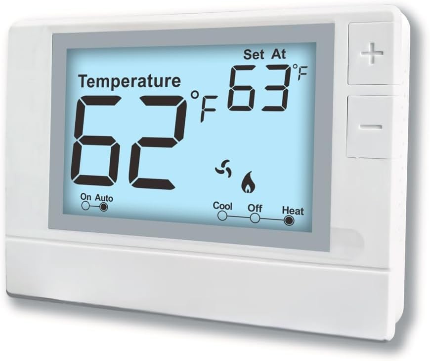 Thermostat for Conventional Systems - Non-Programmable with Touch Control LCD