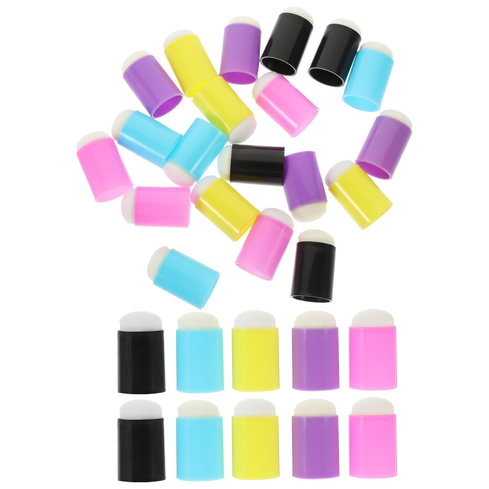 25 Pcs Finger Drawing Sponge Set Stamping Tools Painting Daubers Kit