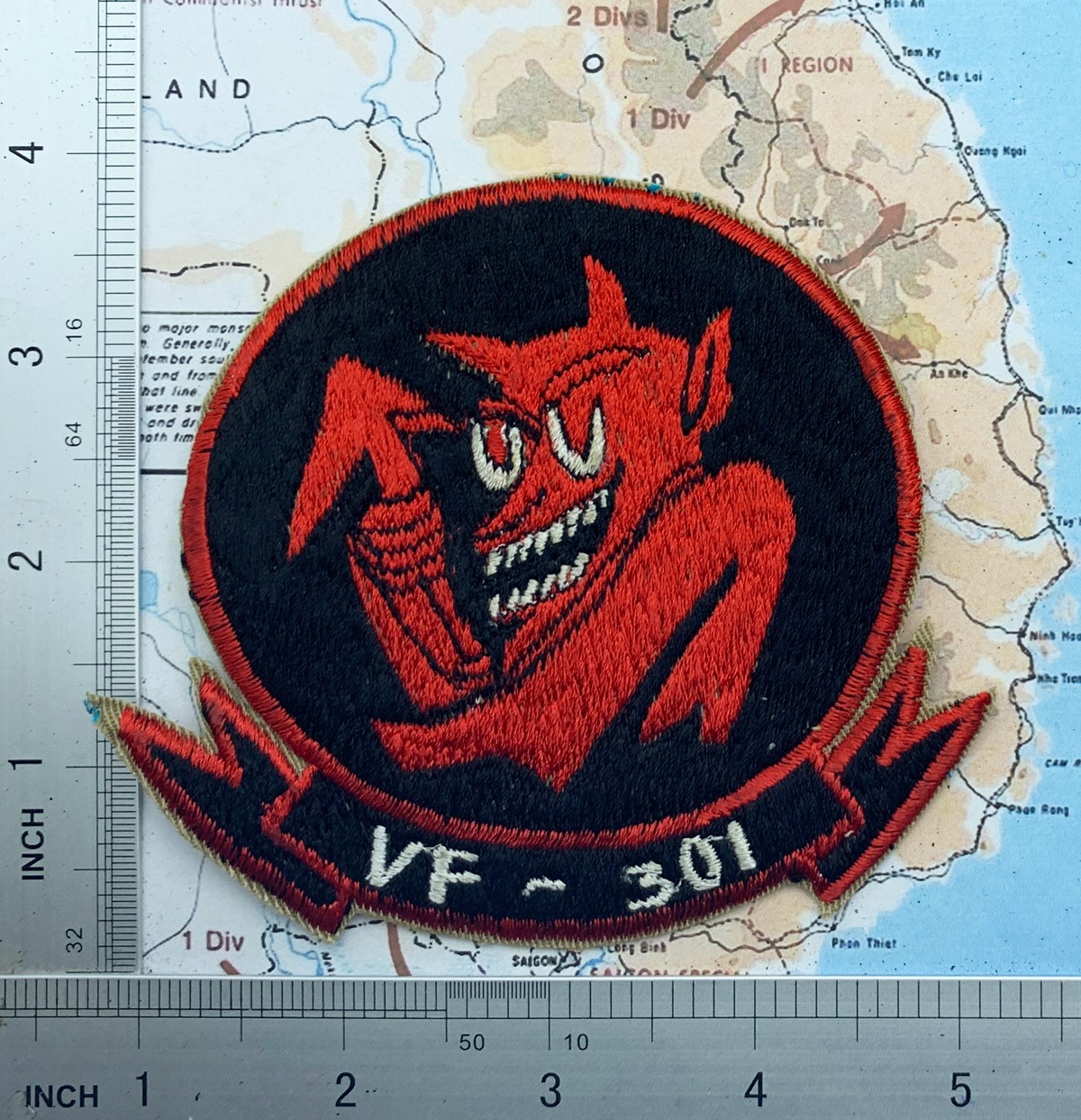 patch ,US NAVY VF-301 FIGHTER ATTACK SQUADRON , DEVILS DISCIPLES patch , t11-864