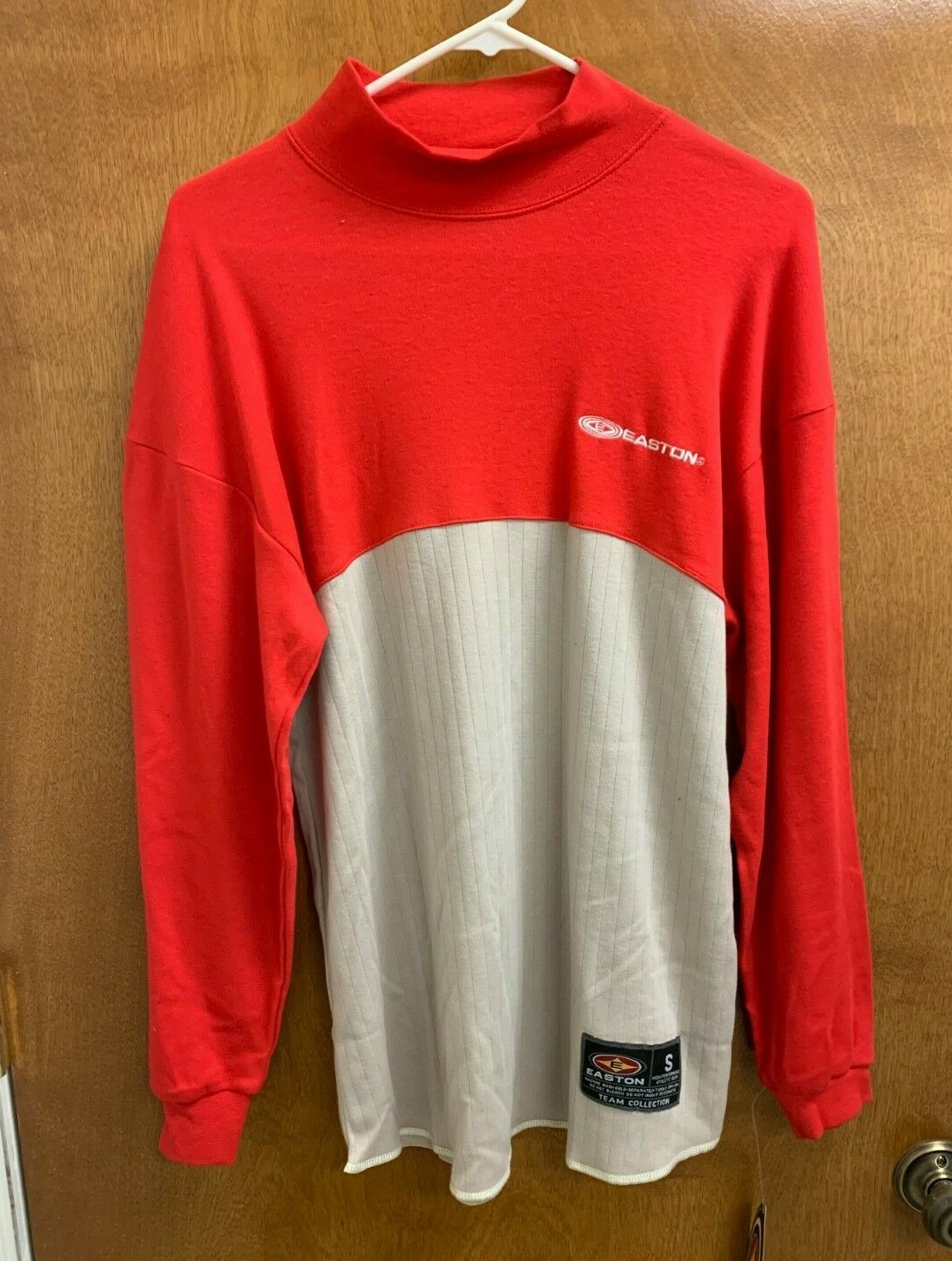 Easton Adult Eastech Perf Mock Baseball/Softball Shirt Red Small A161953