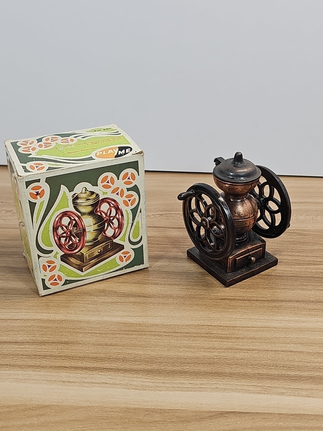 Vintage Die Cast Metal Old Fashion Coffee Grinder Pencil Sharpener - by Play Me