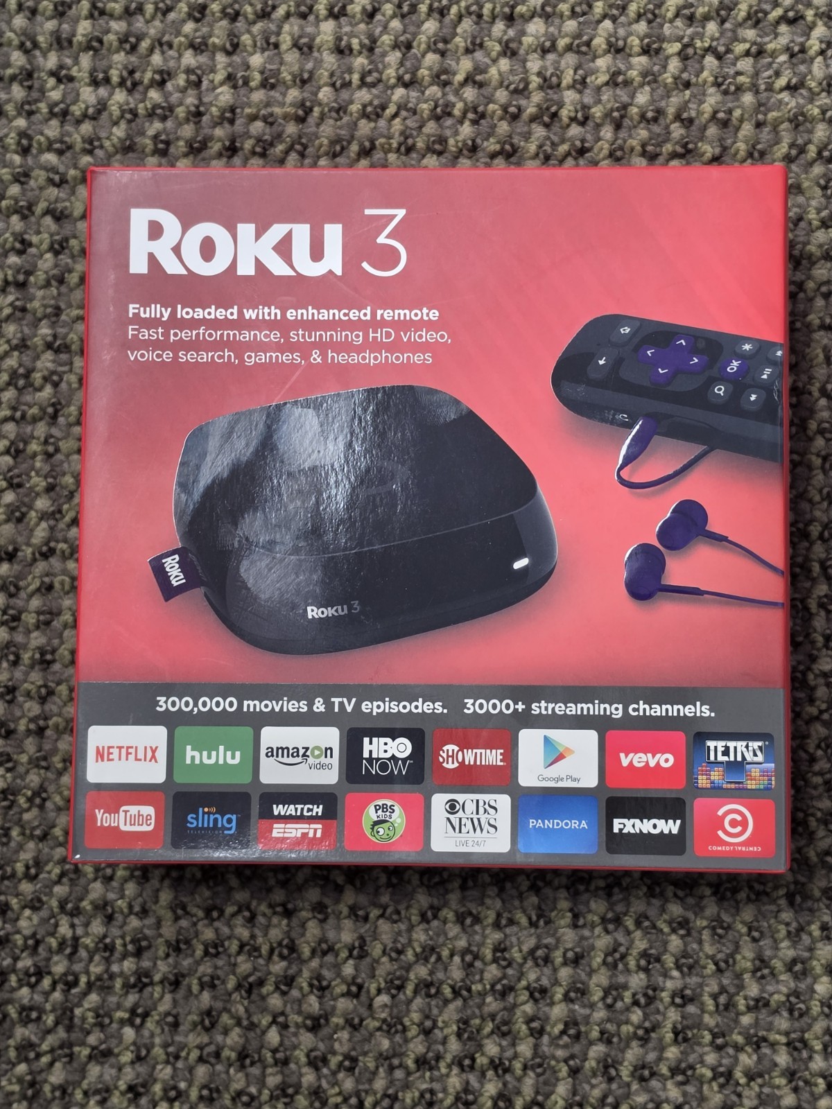 Roku 3 Streaming Media Player (3rd Gen) New Sealed w/ Enhanced Remote