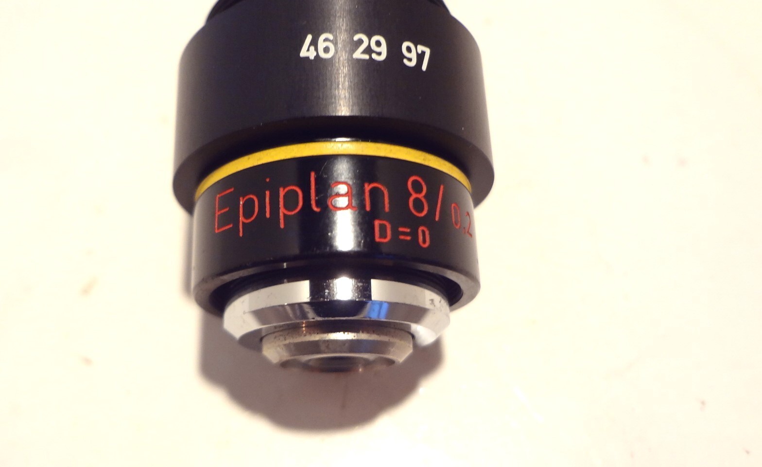ZEISS  EPIPLAN 8X/0.2  BRIGHTFIELD POL OBJECTIVE #4859742 WITH ADAPTOR 462997