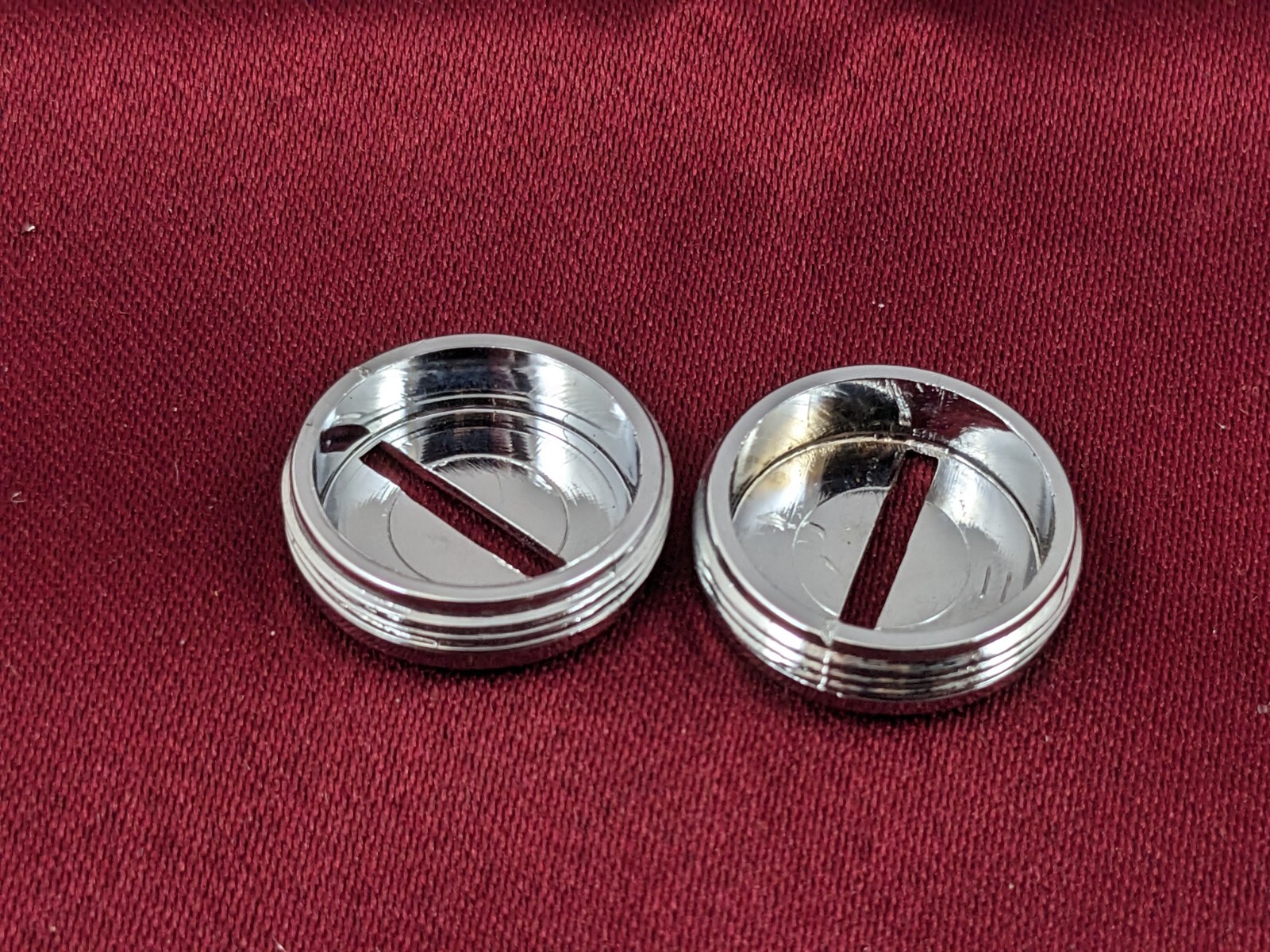Takagi Japan Vintage Crank Dust Caps Chromed Plastic Slotted ONE