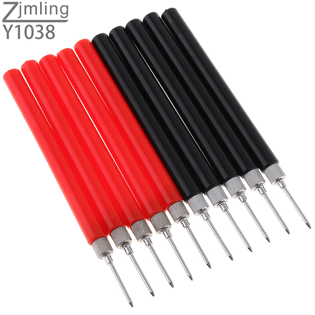 10pcs Test Probes Pin Insulation Piercing Needle Multimeter Test Probe red Black