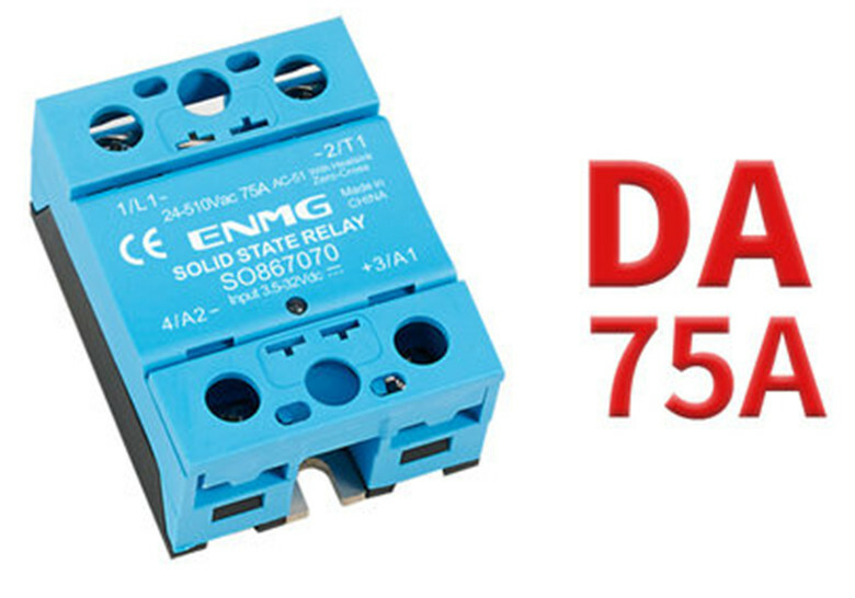ENMG single-phase solid state relay 24VDC controlled AC24-510V SSR-75DA SO867070